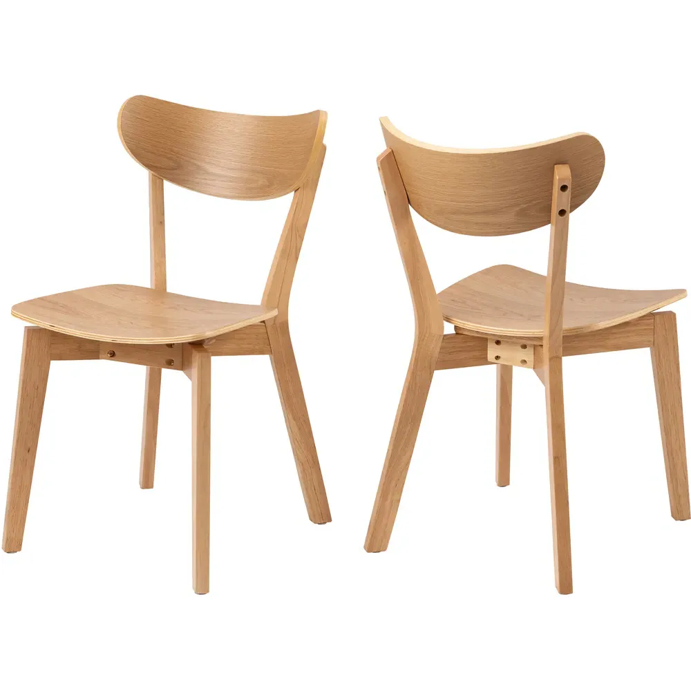 Roxby 4 Seater Round Dining Table - Oak