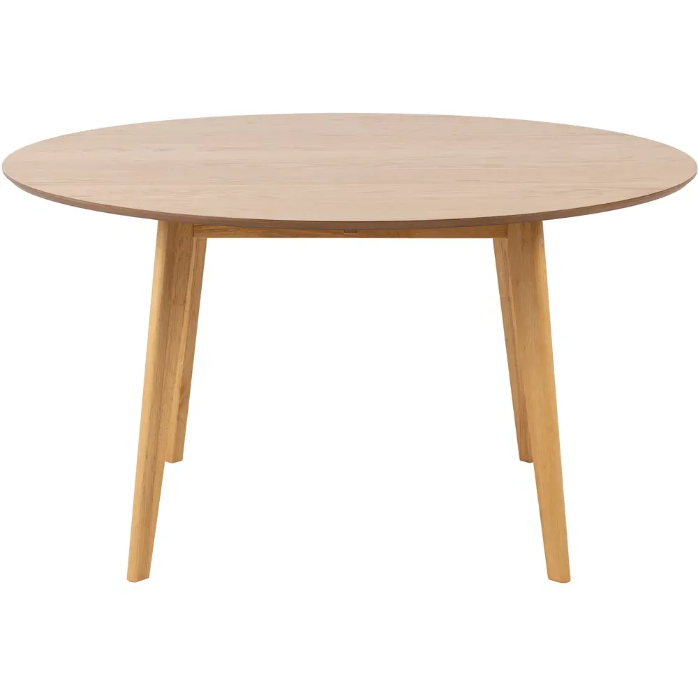Roxby 4 Seater Round Dining Table - Oak