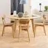 Roxby 4 Seater Round Dining Table - Oak
