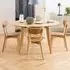 Roxby 4 Seater Round Dining Table - Oak