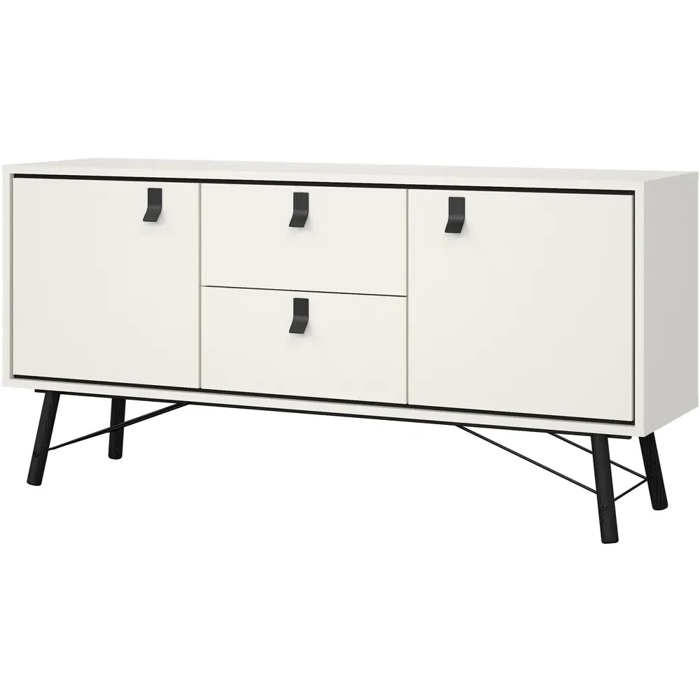 Ry 2 Door 2 Drawer Sideboard - Matt White