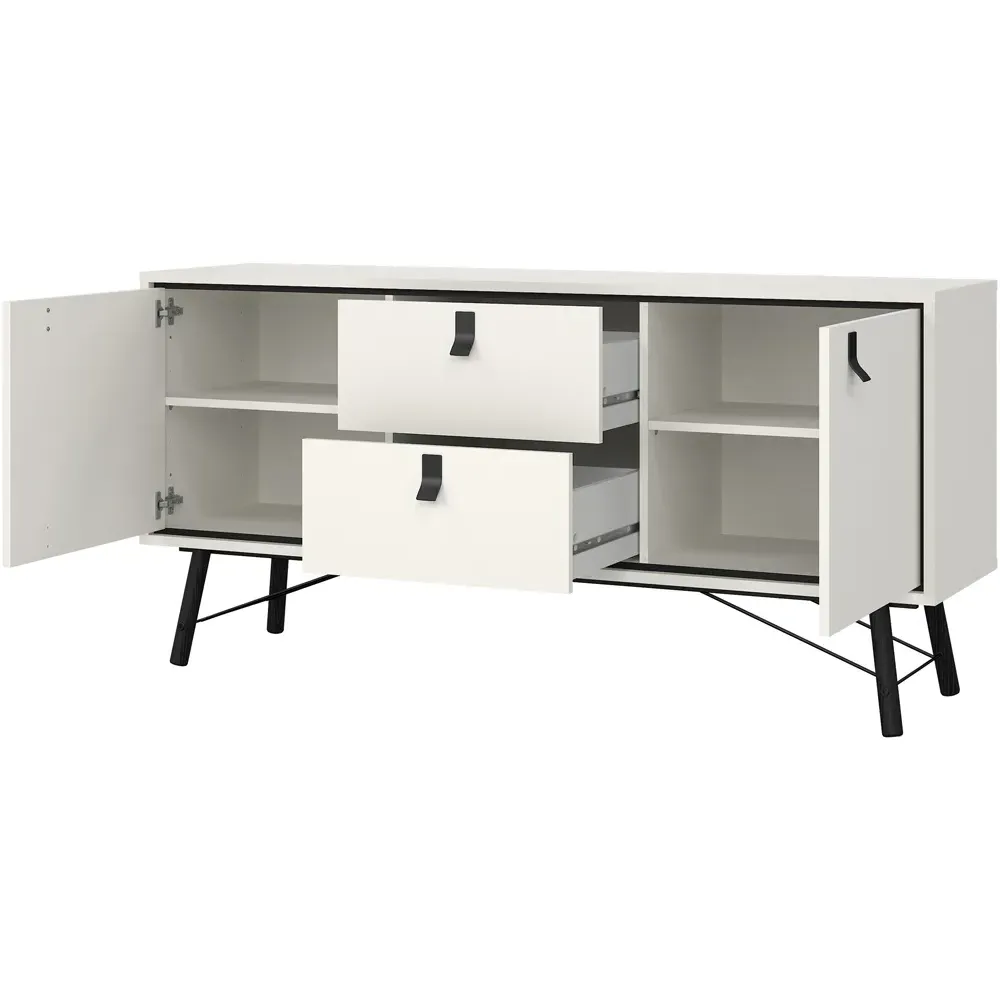 Ry 2 Door 2 Drawer Sideboard - Matt White