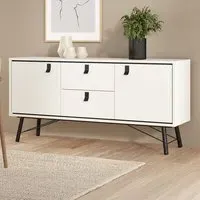 Ry 2 Door 2 Drawer Sideboard - Matt White