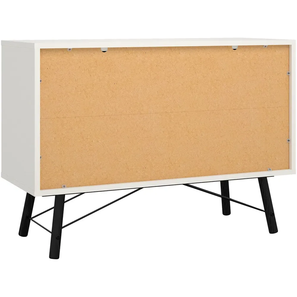 Ry Single Door 2 Drawer Sideboard - Matt White
