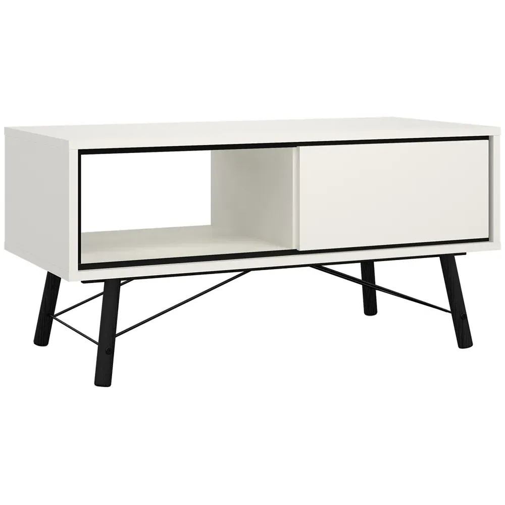 Ry Single Drawer Coffee Table - Matt White