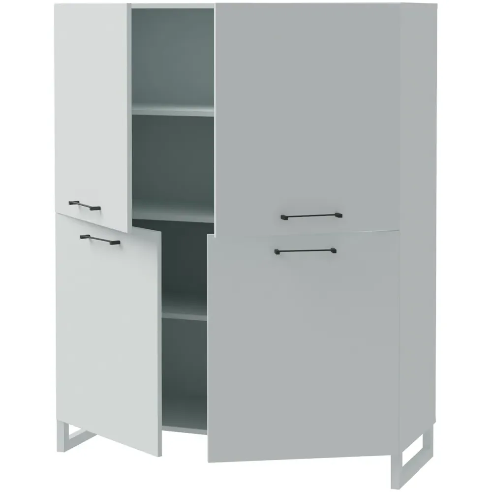Sali 4 Door Highboard - Light Grey