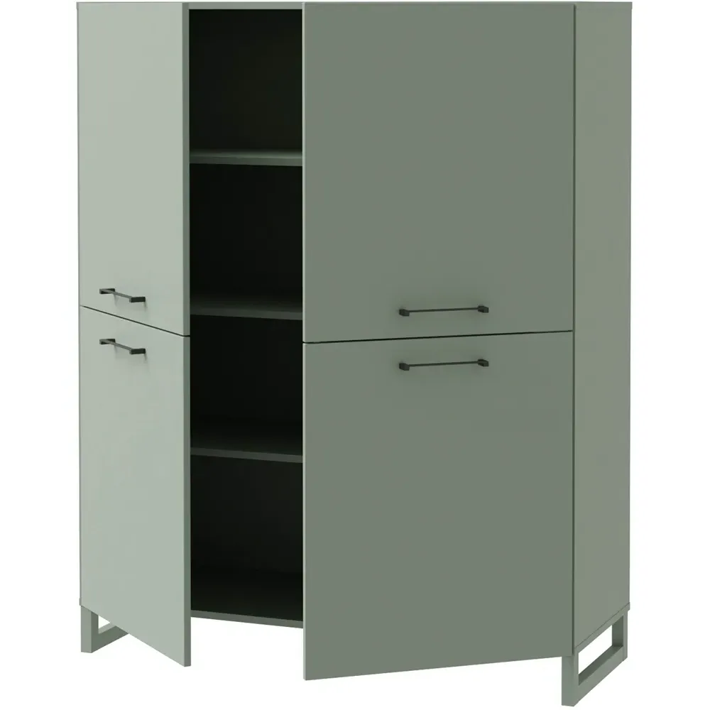 Sali 4 Door Highboard - Sage Green