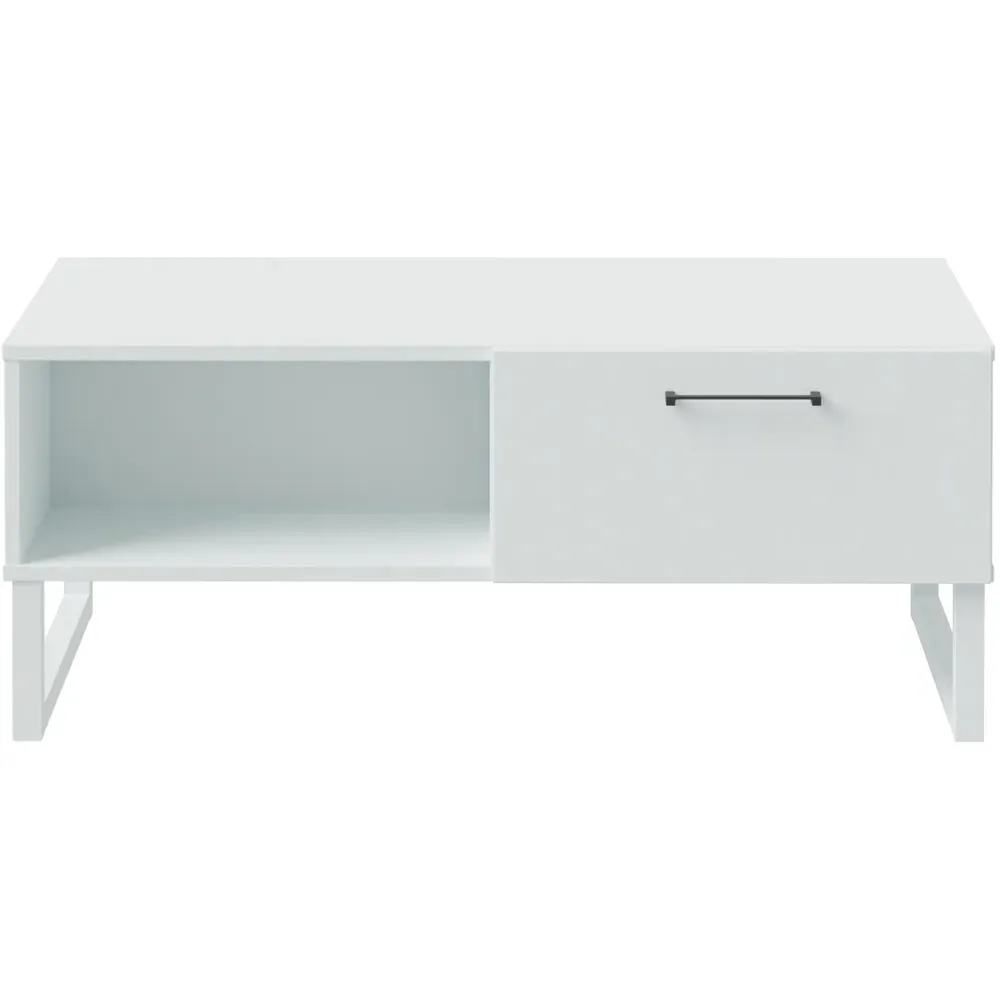 Sali Single Drawer Coffee Table with Shelf - Light Grey