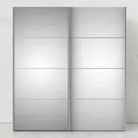 Verona 2 Door Mirrored Sliding Wardrobe - White