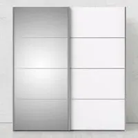 Verona 2 Door Mirrored Sliding Wardrobe - White