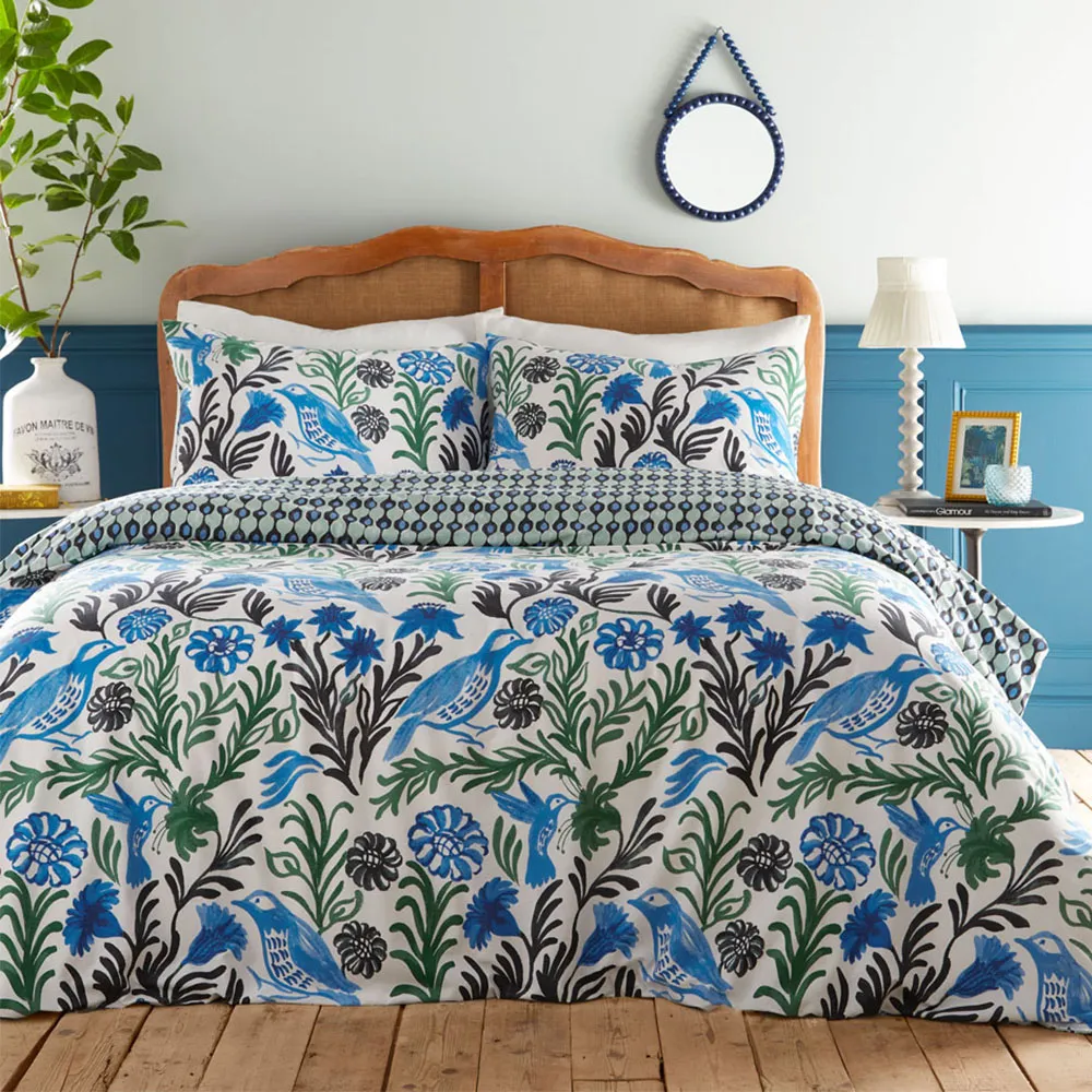Alentejo King Size Duvet Cover Set - Blue