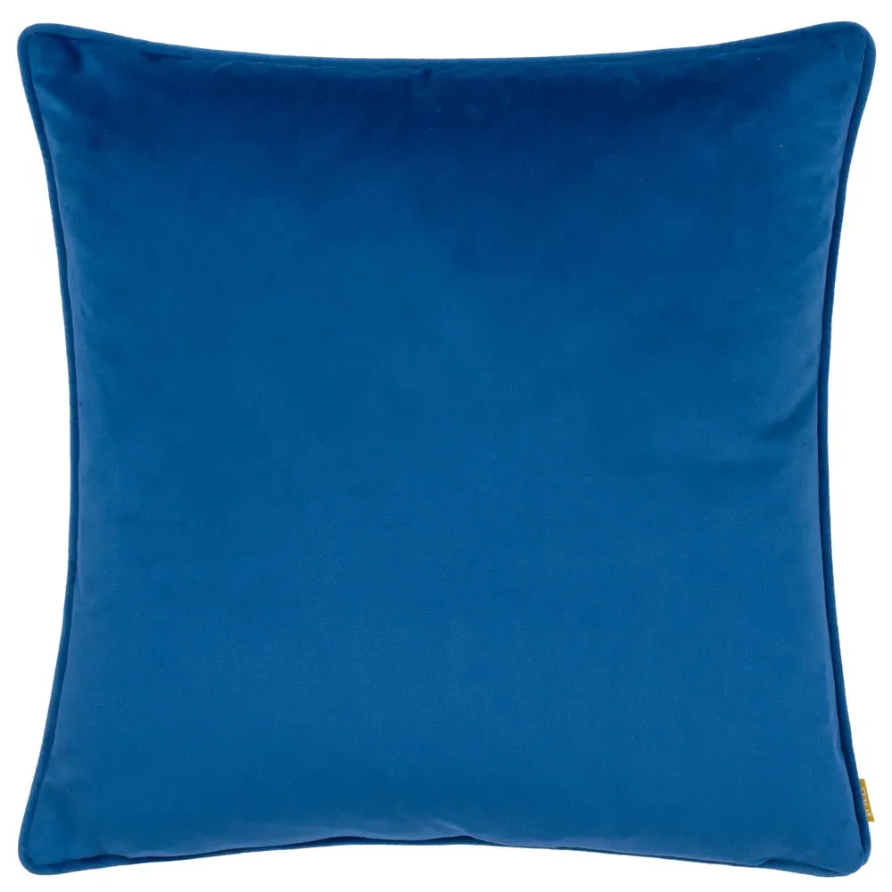 Amanita Burgundy Velvet Piped Cushion - Multi, Velvet