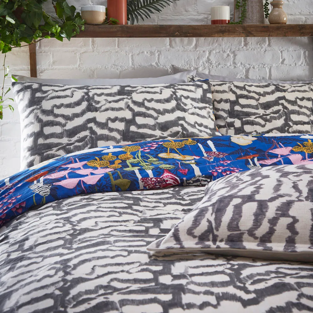 Amanita Mushroom Super King Duvet Set - Cobalt