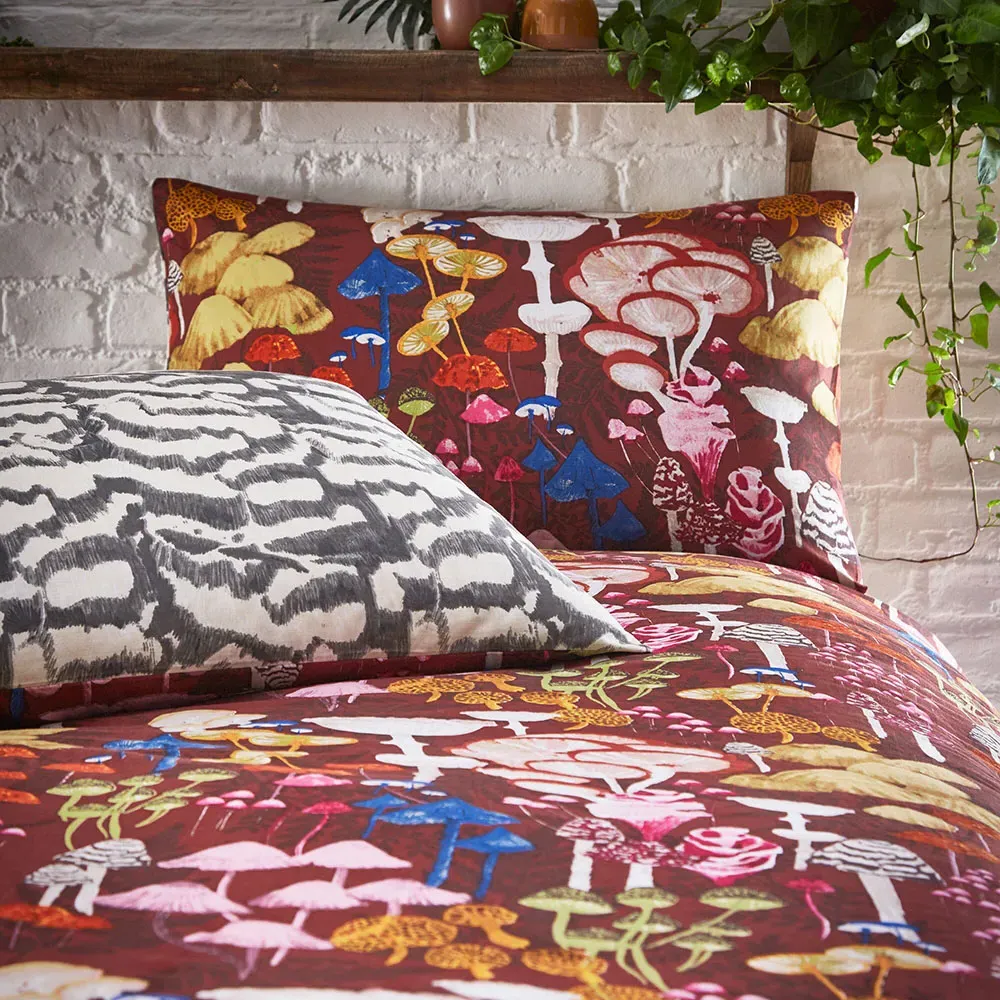 Amanita Single Duvet Set - Redwood, Polycotton