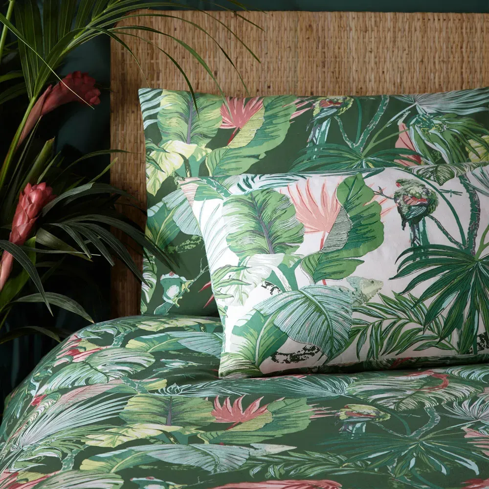 Amazonia King Size Duvet Set - Jade, Polycotton