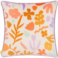 Amelie Doodles Floral Velvet Cushion - Multi