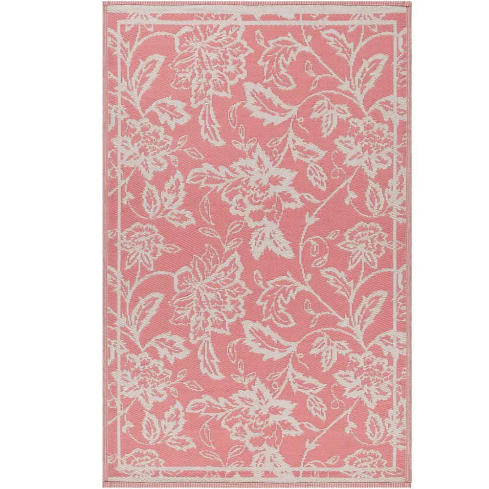 Anemone Woven Jacquard Outdoor Rug 120 x 180cm - Peach