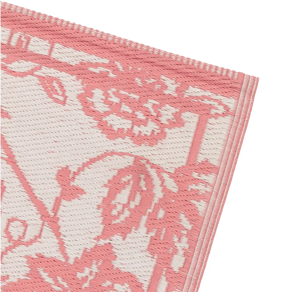 Anemone Woven Jacquard Outdoor Rug 120 x 180cm - Peach