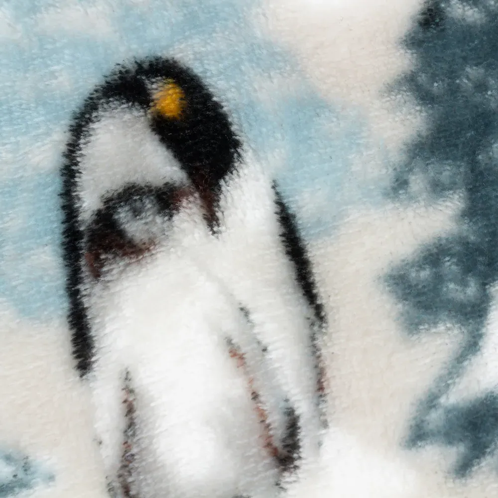 Arcticus Animal Fleece Throw - White and Blue