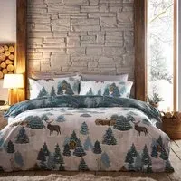 Arcticus Double Duvet Cover Set - Blue, Polycotton