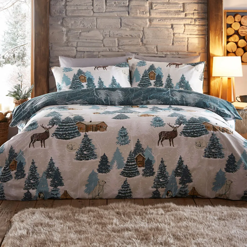 Arcticus Single Duvet Cover Set - Blue, Polycotton image
