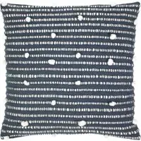 Arlo Woven Cushion with Hidden Zip - Charcoal