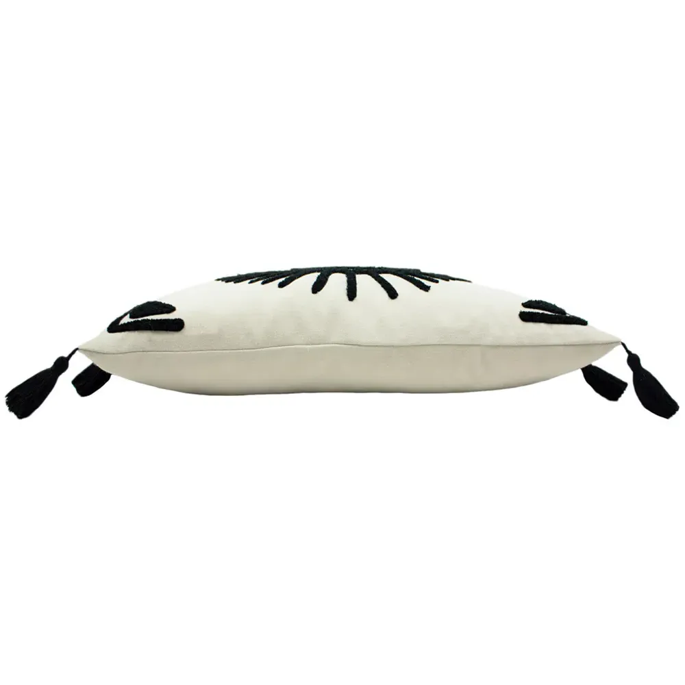 Ashram Eye Embroidered Cushion - Multi