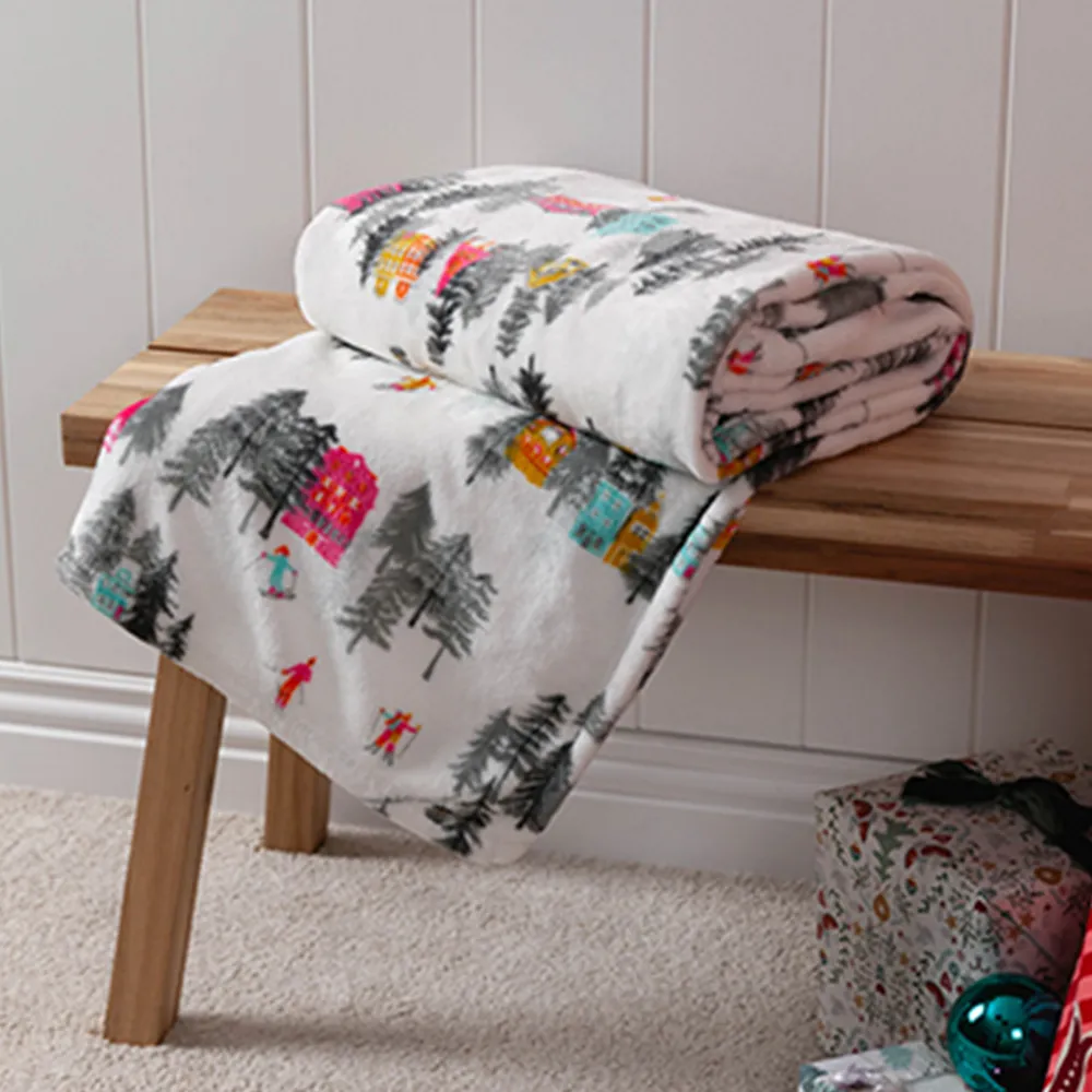 Aspen Fleece Throw - White