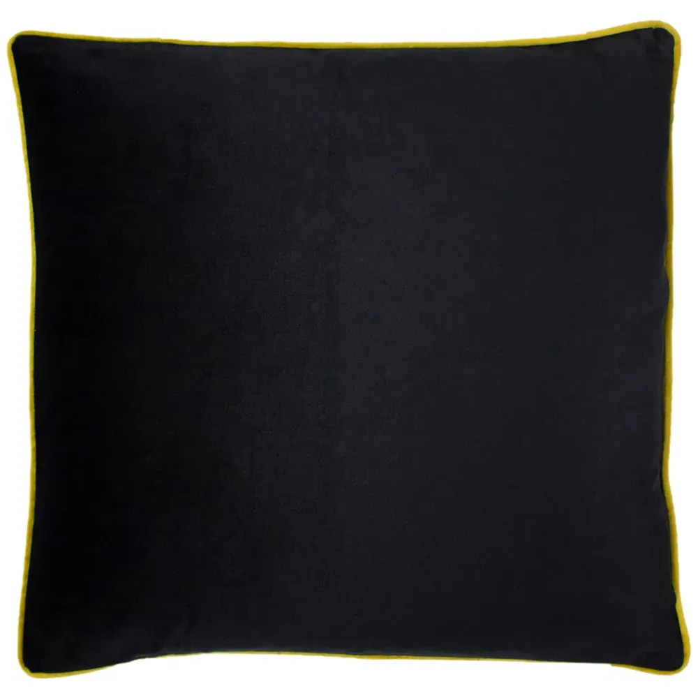 Astrid Embroidered Celestial Cushion - Black