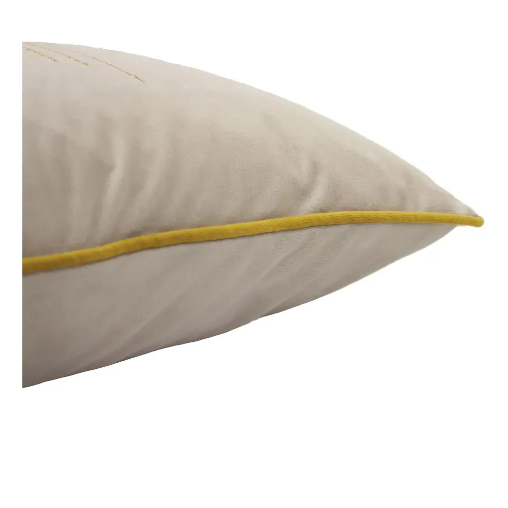 Astrid Embroidered Celestial Cushion - Ivory