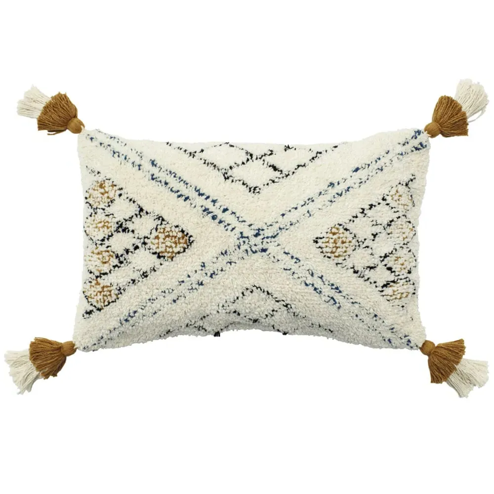 Atlas Ochre Global Tufted Cushion - Multi image