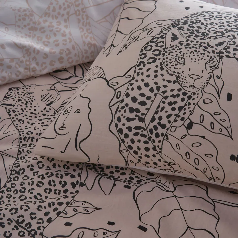 Aurora King Size Duvet Cover Set - Pink, Polycotton