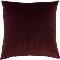 Aurora Ribbed Velvet Cushion - Red