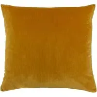 Aurora Ribbed Velvet Cushion - Yellow