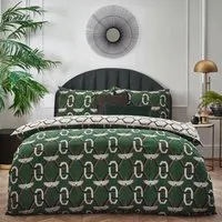 Avalon Double Duvet Set - Green, Polycotton