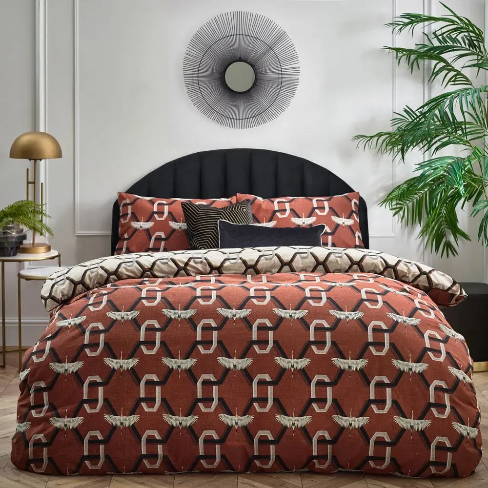 Avalon Single Duvet Set - Brick, Polycotton image