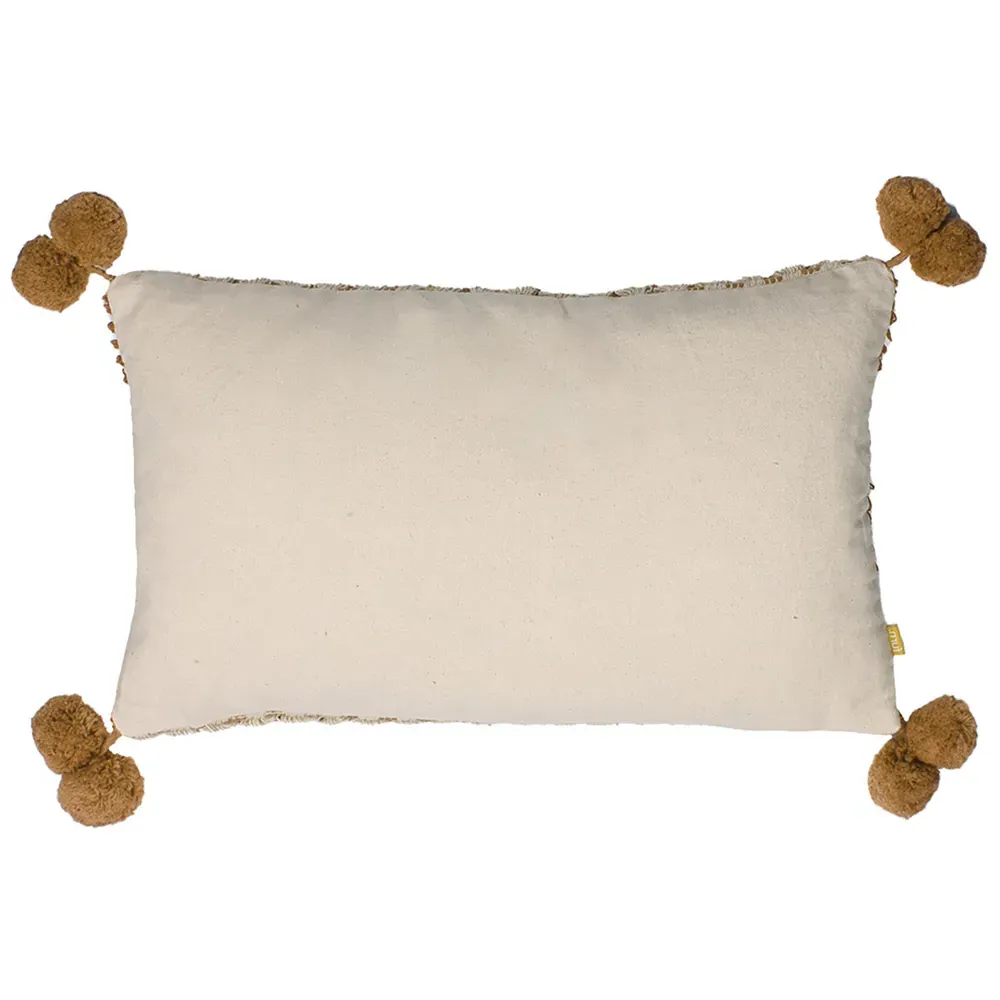 Ayaan Woven Tufted Cushion - Mustard, Cotton