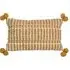 Ayaan Woven Tufted Cushion - Mustard, Cotton