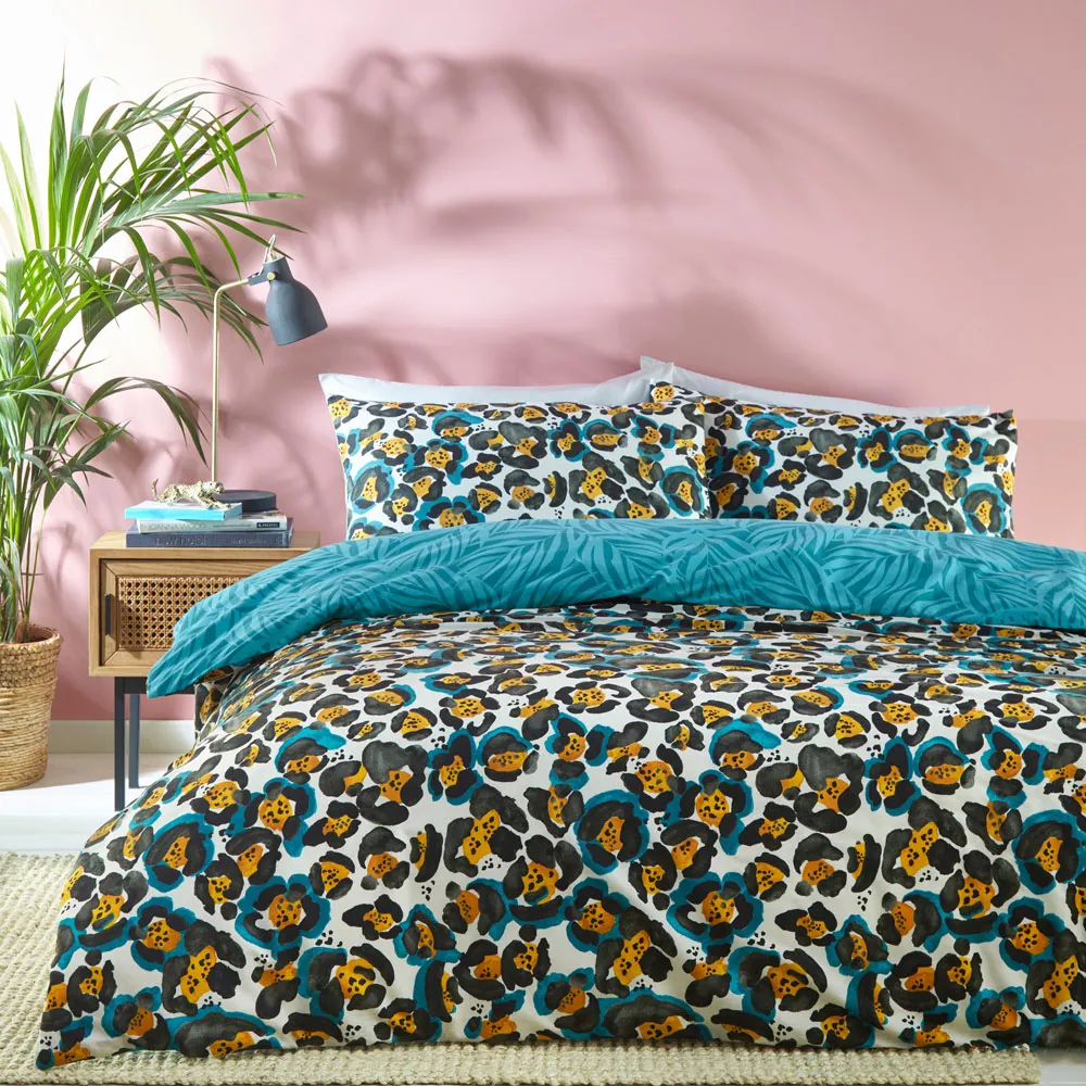 Ayanna Double Duvet Set - Teal, Polycotton