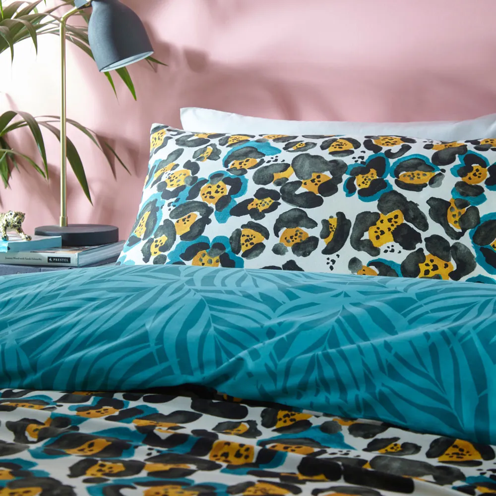 Ayanna King Size Duvet Set - Teal, Polycotton