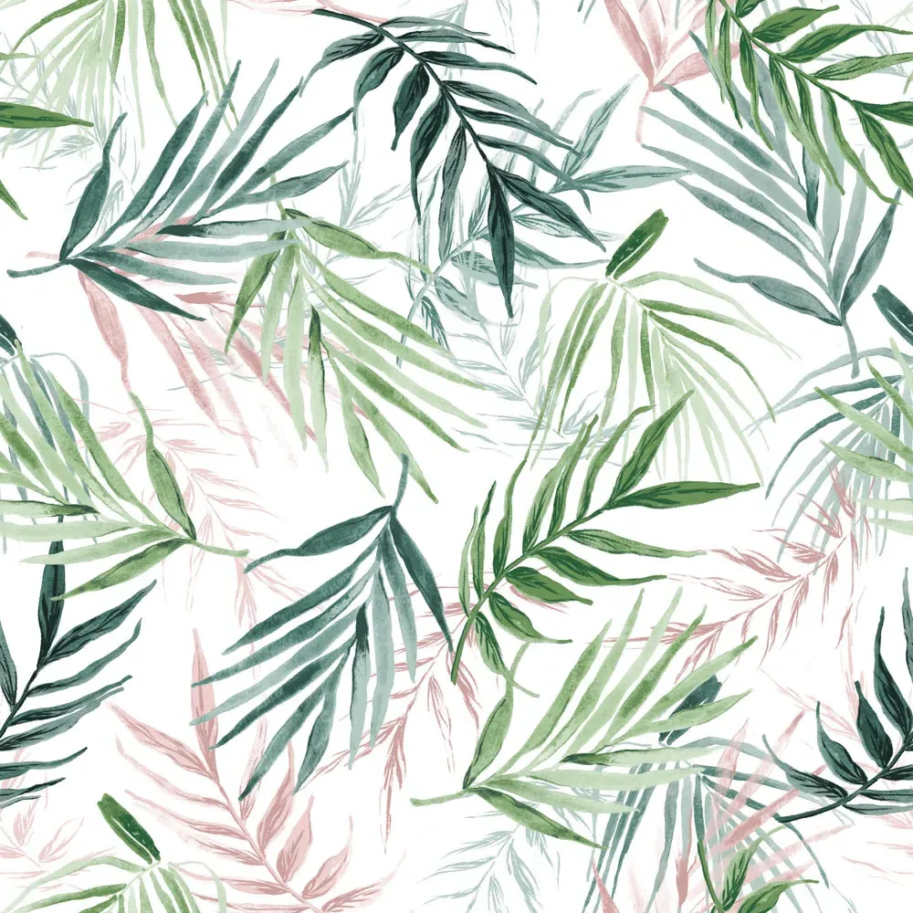 Bali Palm Double Duvet Set - Green, Polycotton