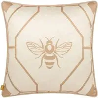 Bee Deco Geometric Cushion - Champagne