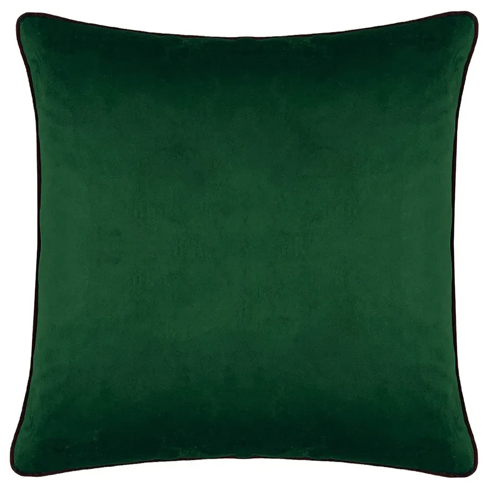 Bee Deco Geometric Cushion - Green, Velvet