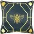 Bee Deco Geometric Cushion - Navy, Velvet