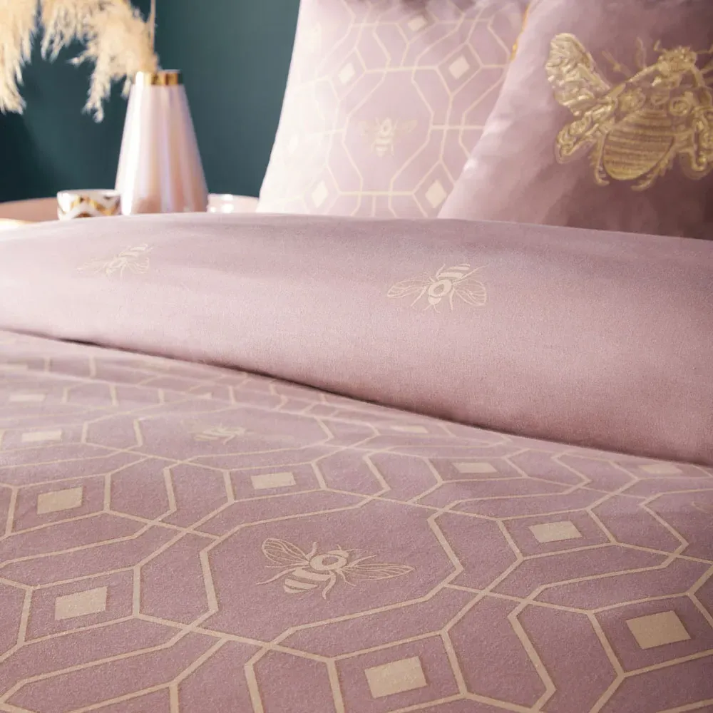 Bee Deco Single Duvet Set - Blush