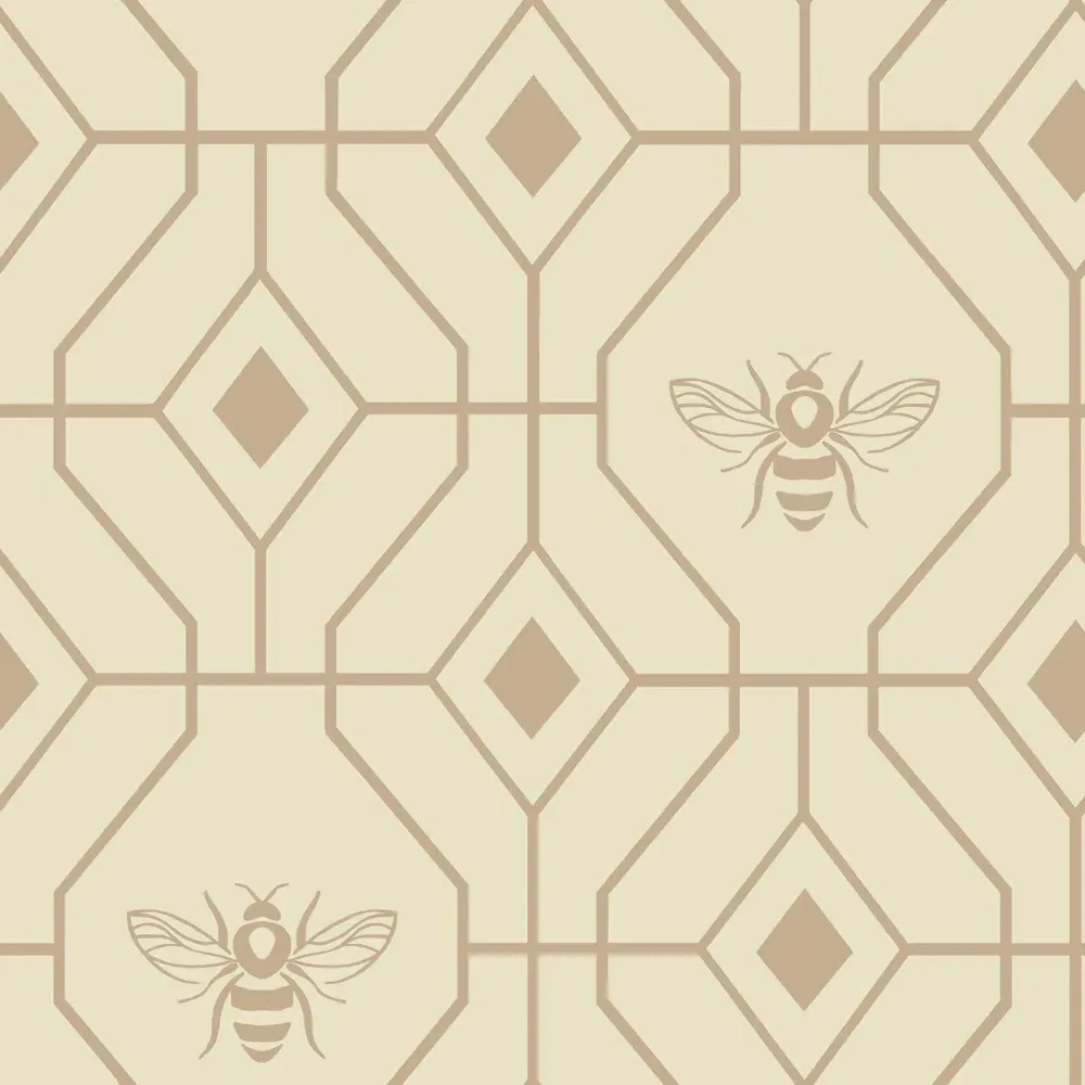 Bee Deco Super King Duvet Set - Champagne