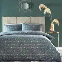 Bee Deco Super King Duvet Set - French Blue