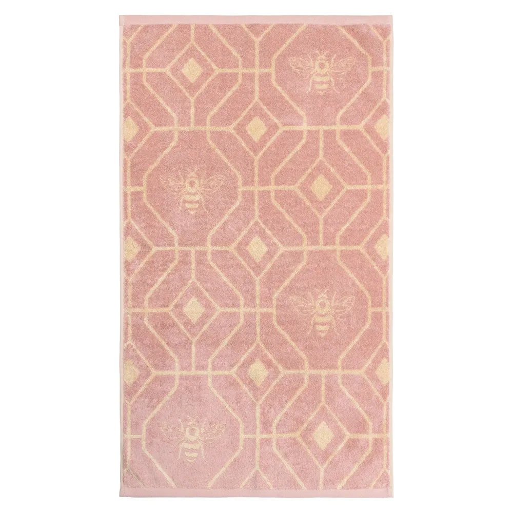 Bee Deco Turkish Cotton Jacquard Hand Towel - Blush image