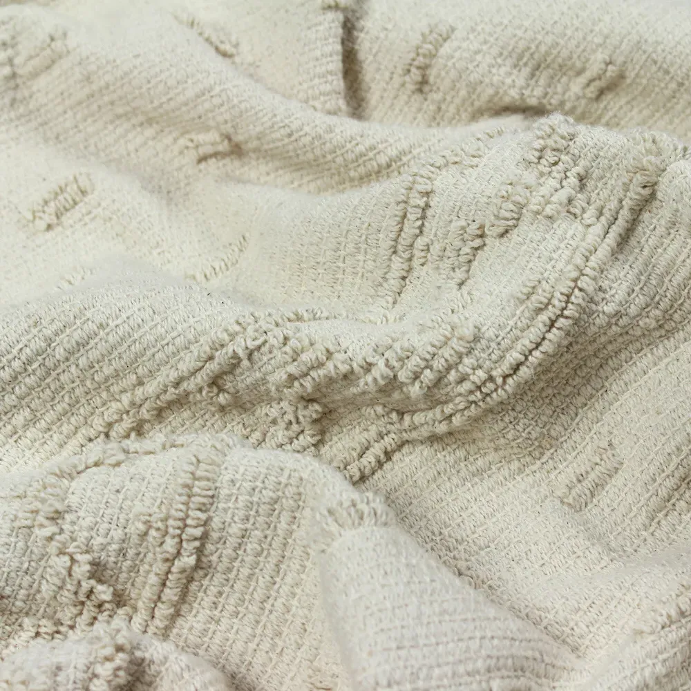 Boho Woven Tasselled Throw - Seafoam