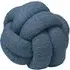 Boucle Knot Fleece Cushion - Blue